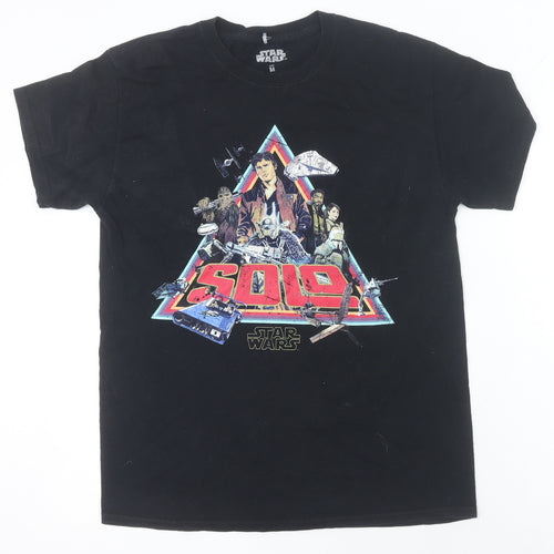 Star Wars Solo Black Graphic T-Shirt Men's Medium Cotton