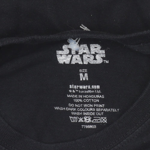 Star Wars Solo Black Graphic T-Shirt Men's Medium Cotton