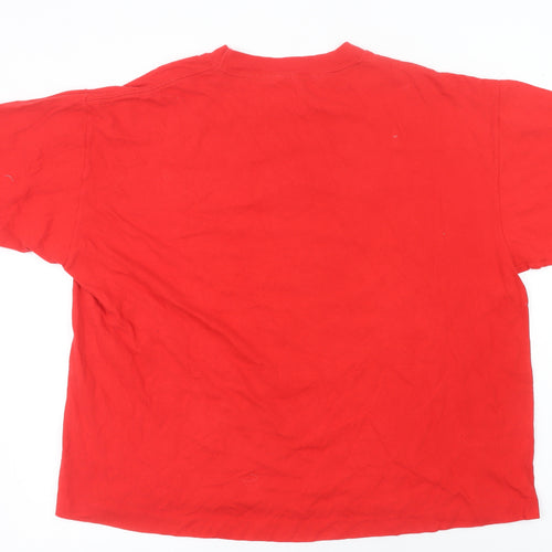 Gribble Men's Red Cincinnati Basketball Graphic T-Shirt XL