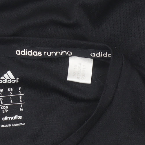 Adidas Men's Black Climalite Running T-Shirt Size S Athletic Fit