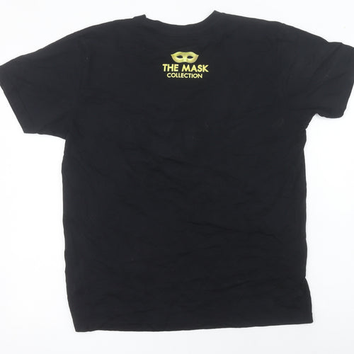 Workpoint Black Womens L Graphic Cartoon Cotton T-Shirt
