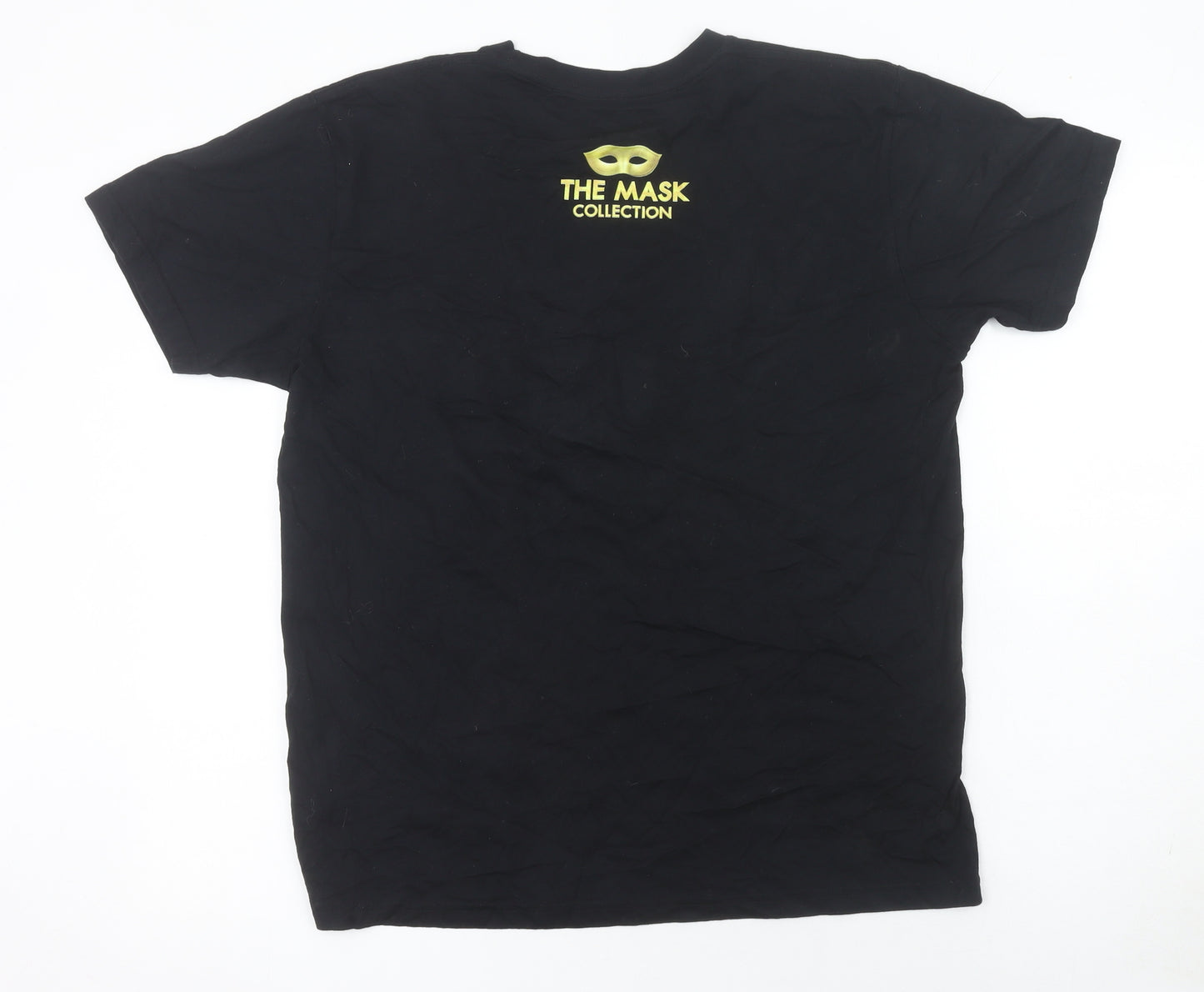 Workpoint Black Womens L Graphic Cartoon Cotton T-Shirt