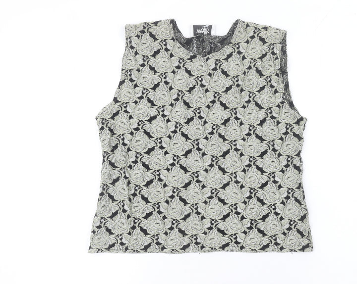 Wallis Women’s Black Floral Lace Sleeveless Camisole Blouse Size 16