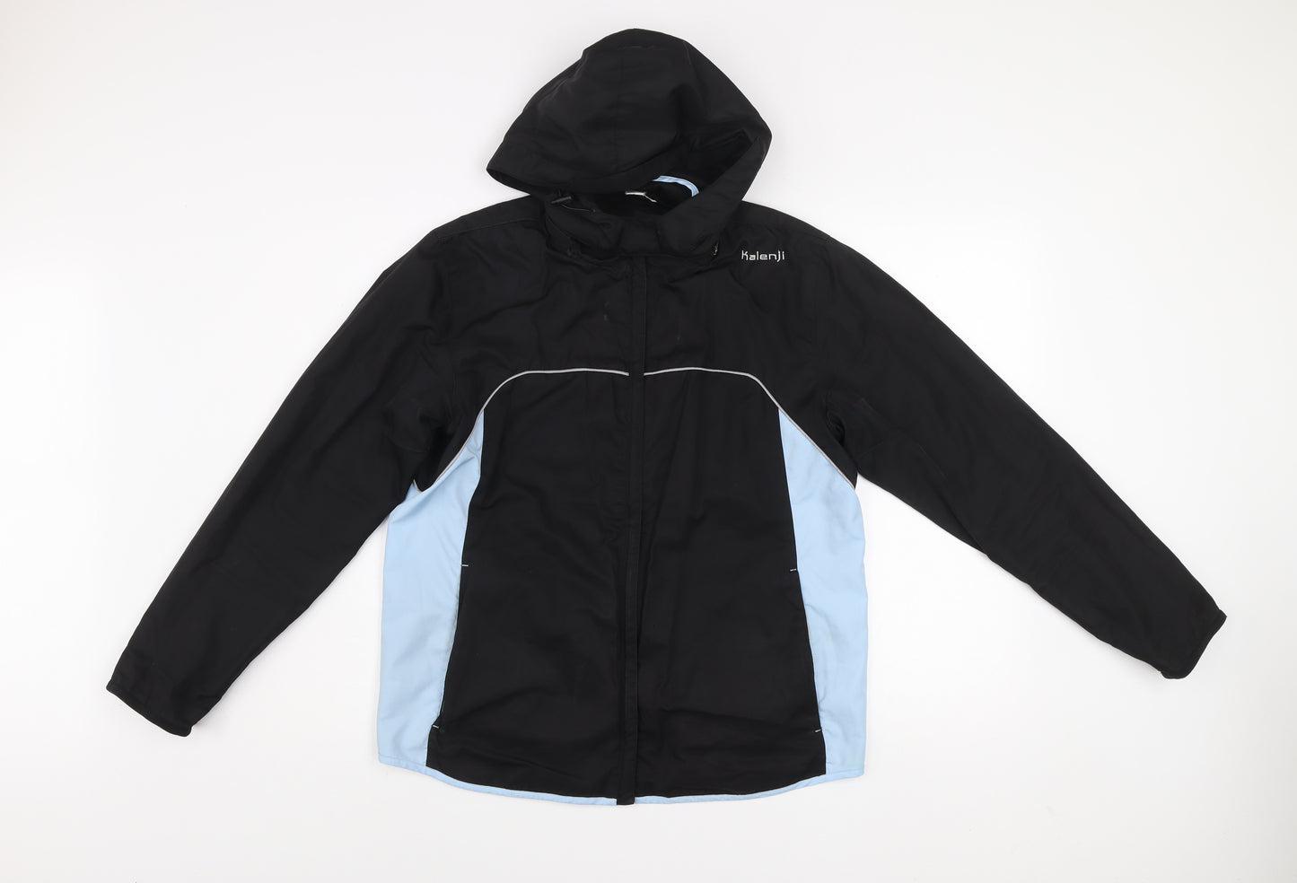 Kalenji Men's Black Lightweight Windbreaker Hooded Running Jacket Size S