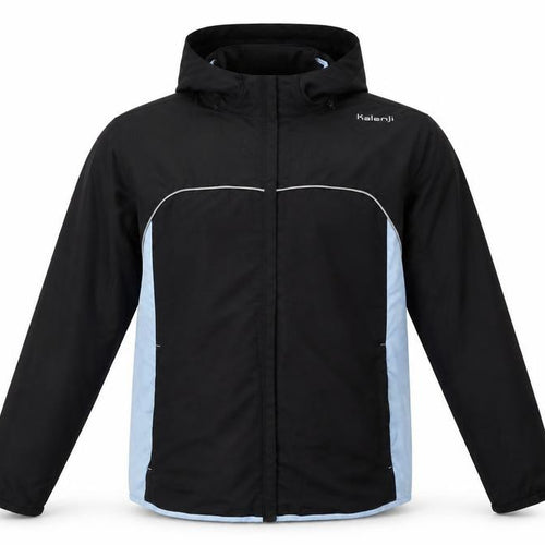 Kalenji Men's Black Lightweight Windbreaker Hooded Running Jacket Size S
