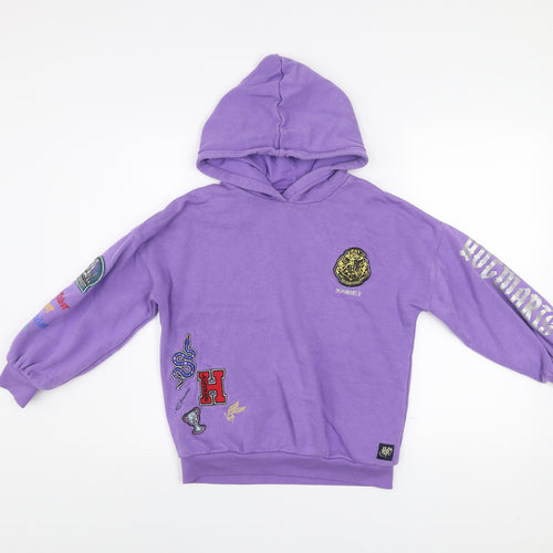 Marks and Spencer Girls Purple Harry Potter Pullover Hoodie 8-9 Years