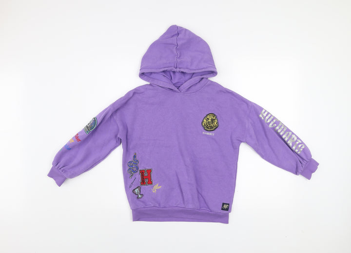 Marks and Spencer Girls Purple Harry Potter Pullover Hoodie 8-9 Years