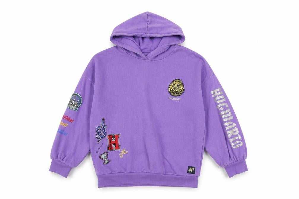Marks and Spencer Girls Purple Harry Potter Pullover Hoodie 8-9 Years