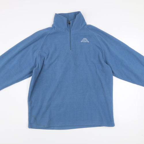 Kappa Men's Blue Fleece 1/4 Zip Pullover Sweatshirt Medium