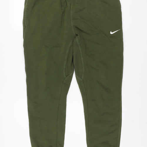 Nike Men's Green Fleece Jogger Activewear Trousers Size L