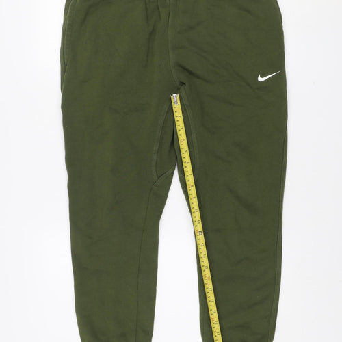 Nike Men's Green Fleece Jogger Activewear Trousers Size L