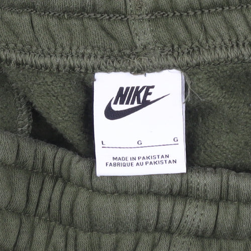 Nike Men's Green Fleece Jogger Activewear Trousers Size L