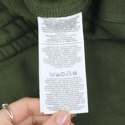 Nike Men's Green Fleece Jogger Activewear Trousers Size L