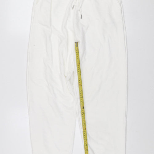 Stradivarius Women’s White Jogger Sweatpants Size 14 Relaxed Fit