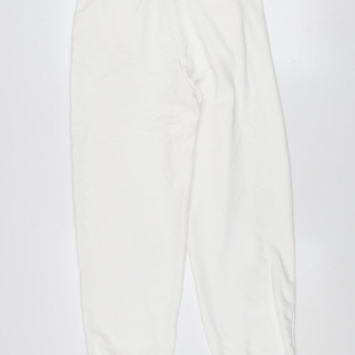 Stradivarius Women’s White Jogger Sweatpants Size 14 Relaxed Fit