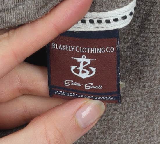 Blakely Clothing Co. Men's Brown XS Slim Fit Nautical Crew Neck T-Shirt