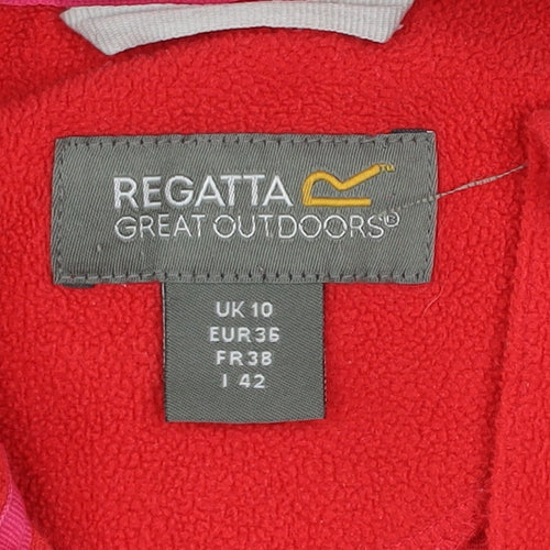 Regatta Great Outdoors Red Full Zip Fleece Jacket UK 10 Women’s