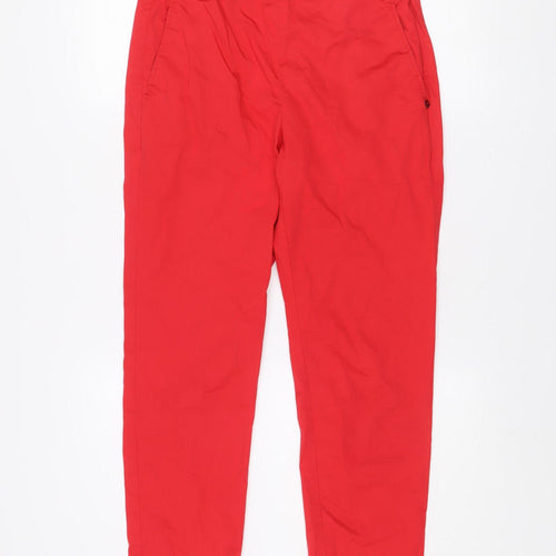 Pennyblack Women’s Red Cotton Stretch Long Trousers UK 12