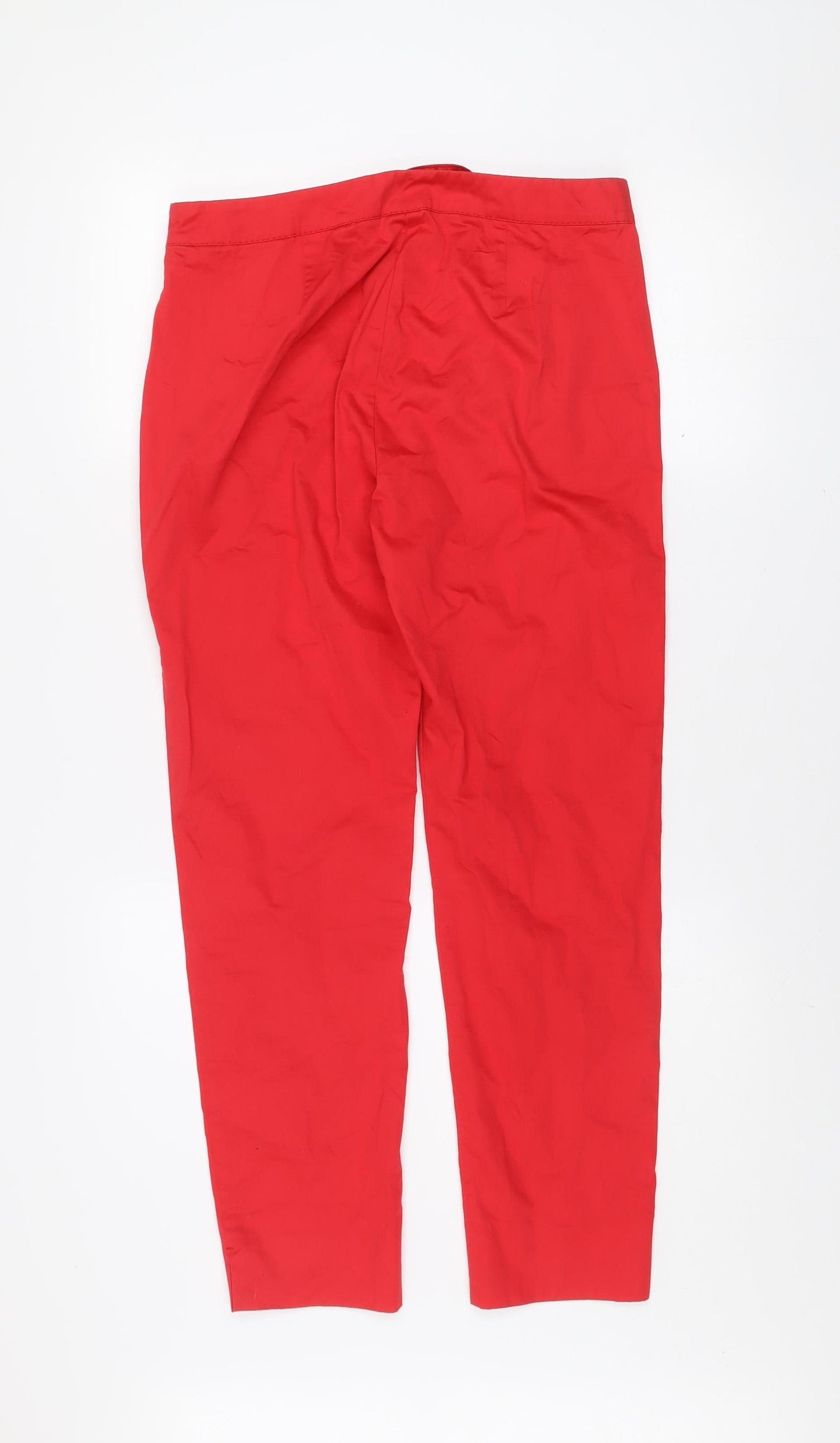 Pennyblack Women’s Red Cotton Stretch Long Trousers UK 12