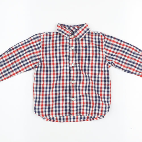 Tommy Hilfiger Baby Unisex Multicoloured Check Cotton Button-Up Shirt 12M