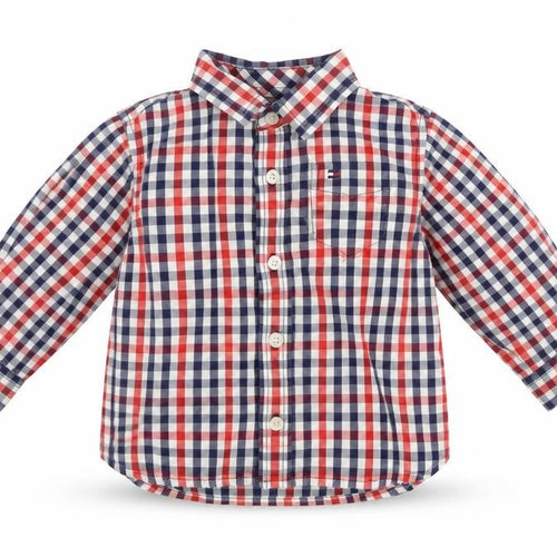 Tommy Hilfiger Baby Unisex Multicoloured Check Cotton Button-Up Shirt 12M