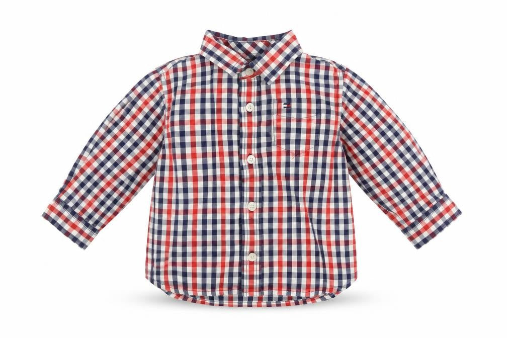 Tommy Hilfiger Baby Unisex Multicoloured Check Cotton Button-Up Shirt 12M