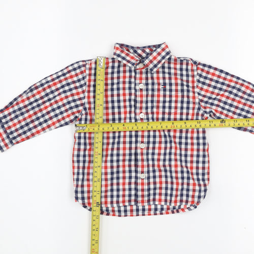 Tommy Hilfiger Baby Unisex Multicoloured Check Cotton Button-Up Shirt 12M