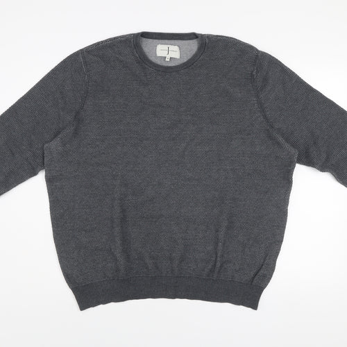 Jasper Conran Men’s Grey Cotton Knit Crew Neck Jumper XL