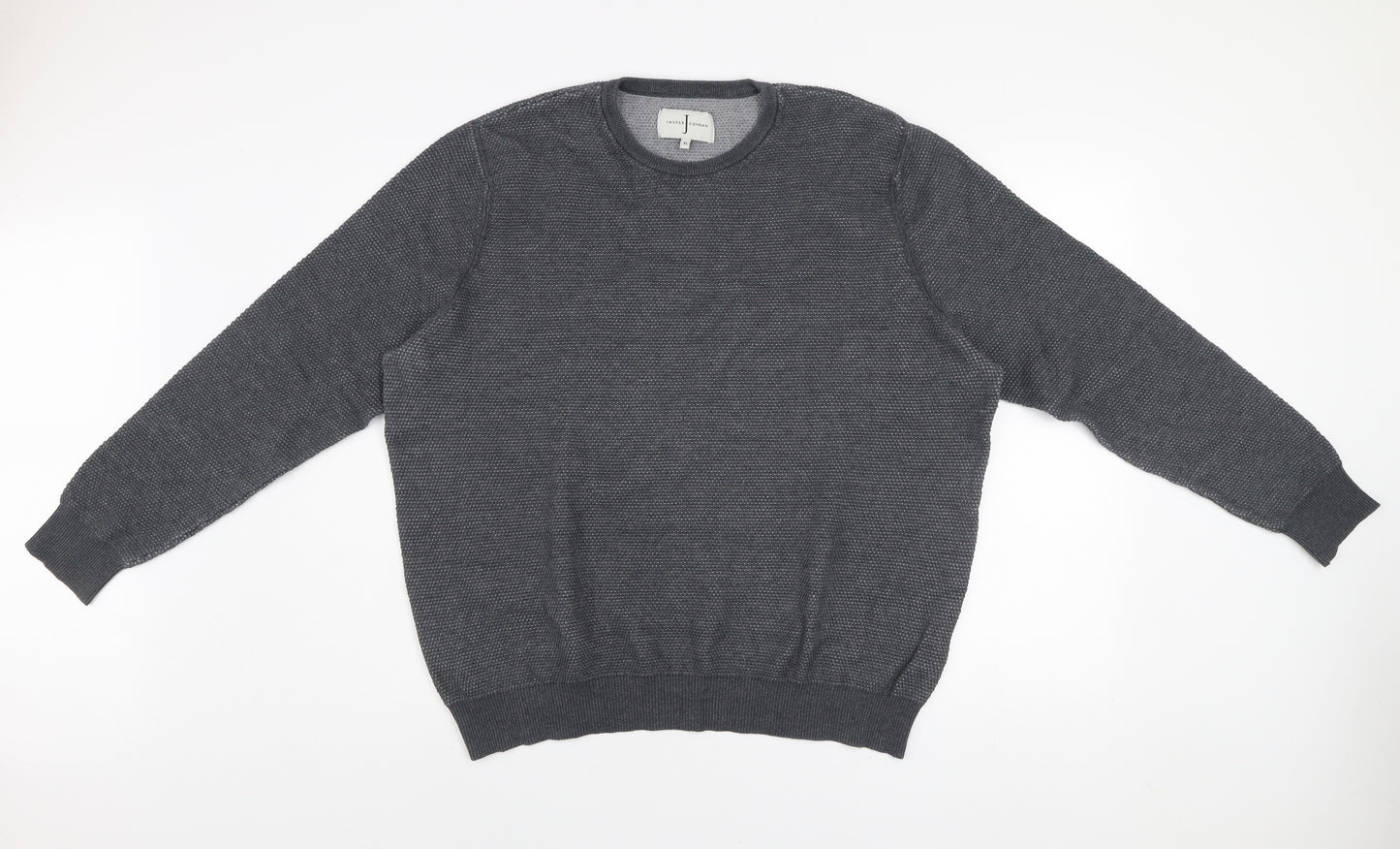 Jasper Conran Men’s Grey Cotton Knit Crew Neck Jumper XL