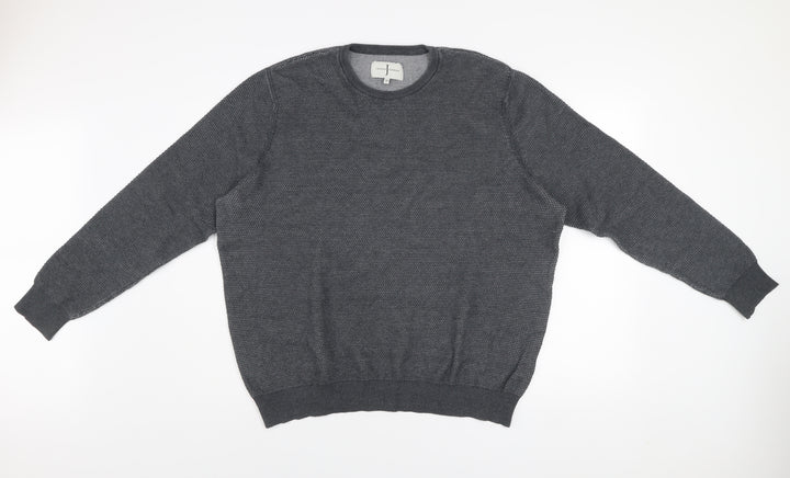 Jasper Conran Men’s Grey Cotton Knit Crew Neck Jumper XL