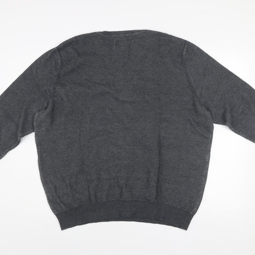 Jasper Conran Men’s Grey Cotton Knit Crew Neck Jumper XL