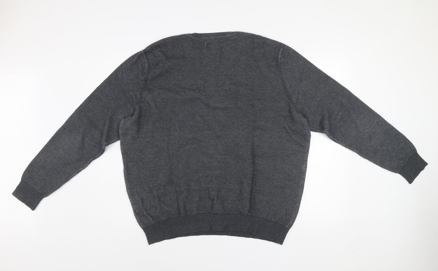 Jasper Conran Men’s Grey Cotton Knit Crew Neck Jumper XL