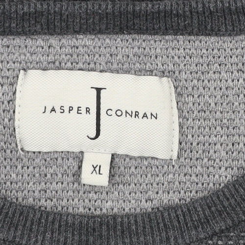 Jasper Conran Men’s Grey Cotton Knit Crew Neck Jumper XL