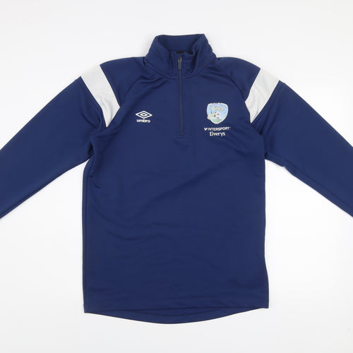 Umbro Men’s Blue 1/4 Zip Sports Training Sweatshirt M