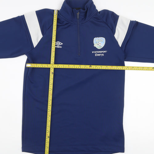 Umbro Men’s Blue 1/4 Zip Sports Training Sweatshirt M