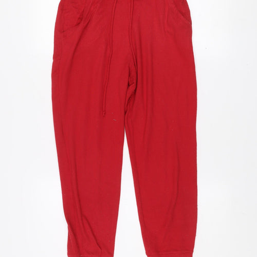Hollister Women Red XS Jogger Sweatpants Polyester Blend