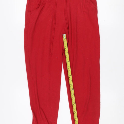 Hollister Women Red XS Jogger Sweatpants Polyester Blend