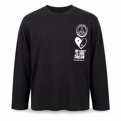 Zara Boys Black Long Sleeve Graphic T-Shirt 11-12 Years Cotton Crew Neck