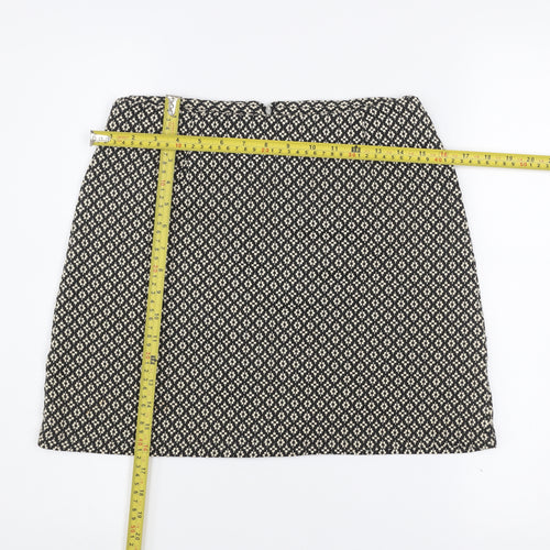 Avenue Women’s Black Geometric Tweed Pencil Skirt Size 8