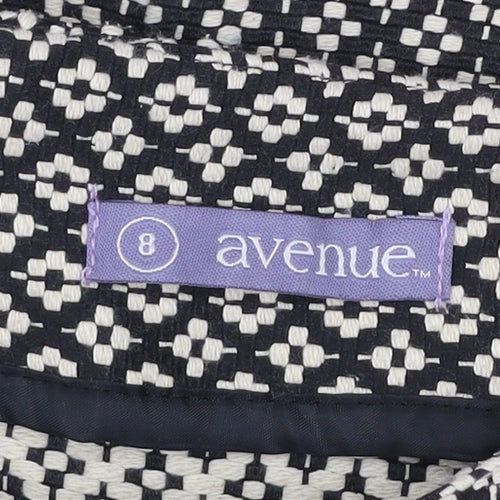 Avenue Women’s Black Geometric Tweed Pencil Skirt Size 8