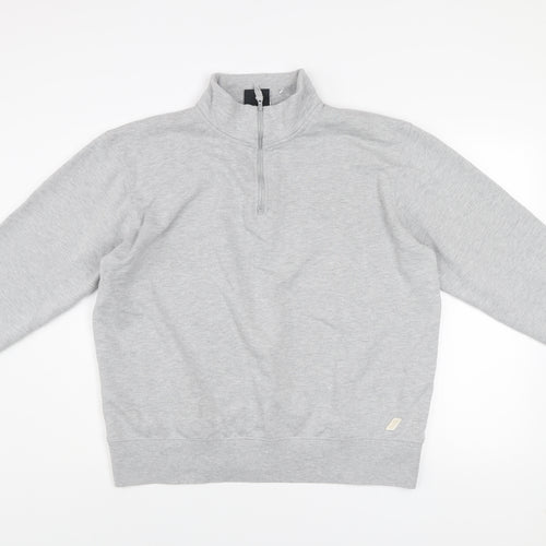 Zara Athleticz Men's Grey 1/4 Zip Sweatshirt XL Classic Fit
