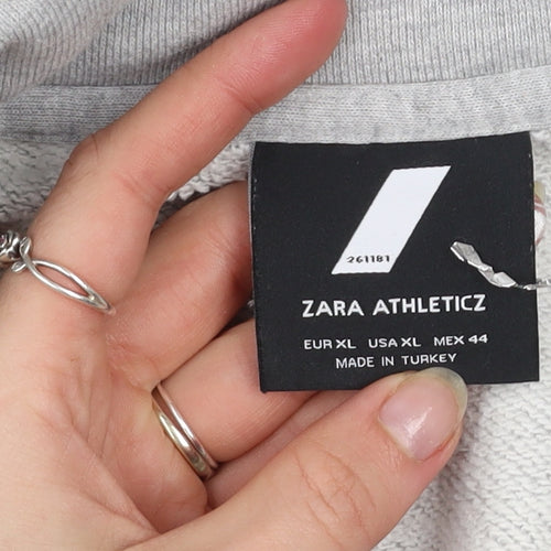 Zara Athleticz Men's Grey 1/4 Zip Sweatshirt XL Classic Fit
