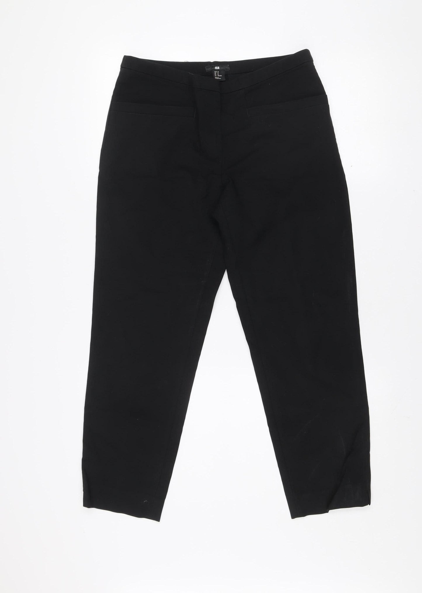 H&M Men’s Black Slim Fit Chino Trousers Size L 32in Waist