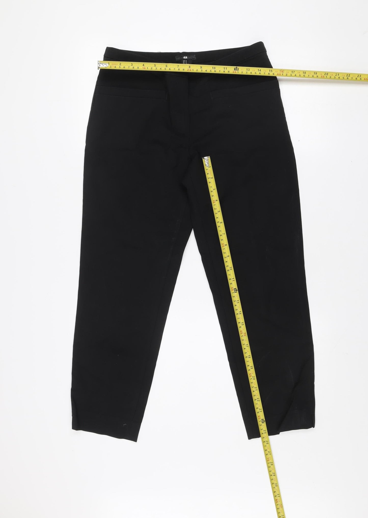 H&M Men’s Black Slim Fit Chino Trousers Size L 32in Waist