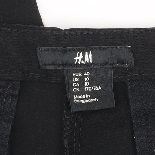 H&M Men’s Black Slim Fit Chino Trousers Size L 32in Waist