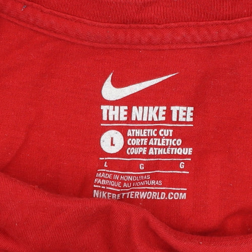 Nike Men's Red USA #6 Athletic Sports T-Shirt Size L