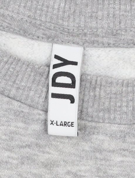 JDY Women's Grey New York Pullover Sweatshirt XL