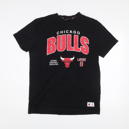 NBA Chicago Bulls Men's Black Cotton T-Shirt Size L