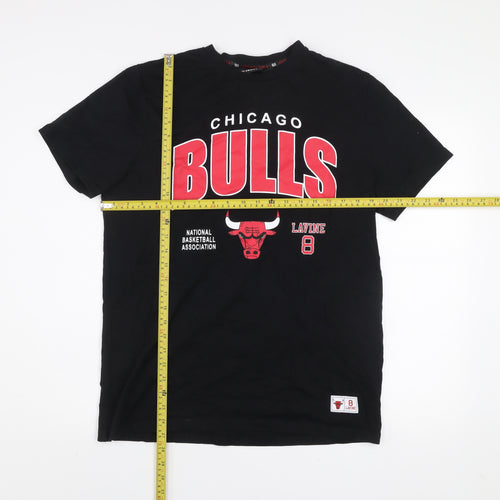 NBA Chicago Bulls Men's Black Cotton T-Shirt Size L