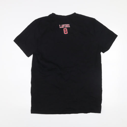 NBA Chicago Bulls Men's Black Cotton T-Shirt Size L